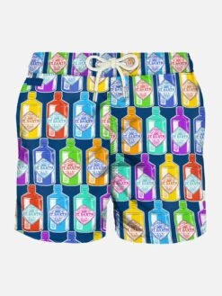 Light Fabric Man Swim Shorts Gin Print