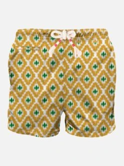 MC2 Saint Barth Man Swim Shorts With Geometric Print