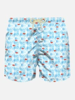 MC2 Saint Barth Man Swim Shorts With Sea Print