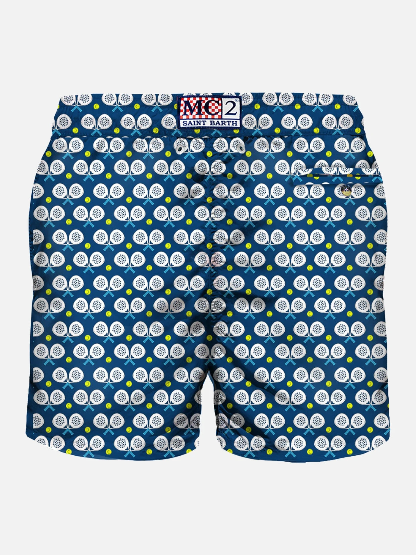 MC2 Saint Barth Man Light Fabric Swim Shorts With Padel Print 4 MC2 Saint Barth Man Light Fabric Swim Shorts With Padel Print - Image 2