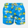 Boy Swim Shorts Vespa And Palms Print | Vespa® Special Edition -Swimwear Family vespa blue yellow swimshort 1