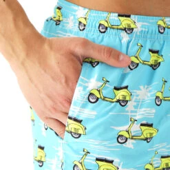 Light Fabric Man Swim Shorts Vespa® Print | Vespa® Special Edition -Swimwear Family vespa costume uomo