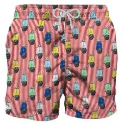 Man Classic Swim Shorts With Vespa Print | VESPA® SPECIAL EDITION