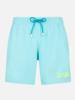 MC2 Saint Barth Man Water Green Comfort Swim Shorts